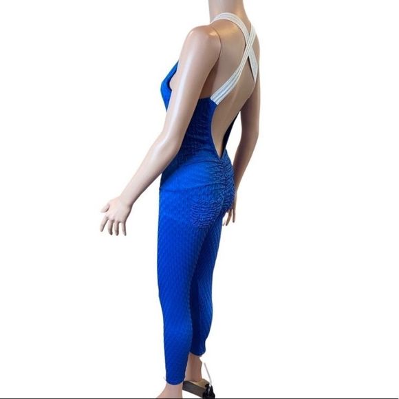 Brazilian LOVEFIT JUMPSUIT- NWOT IN ROYAL BLUE - Picture 12 of 14